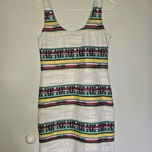 Love Ari Striped Multicolor Sleeveless Bodycon Dress Sz M
